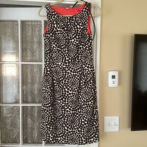 London Times brown and white polka dot dress.  Size 8